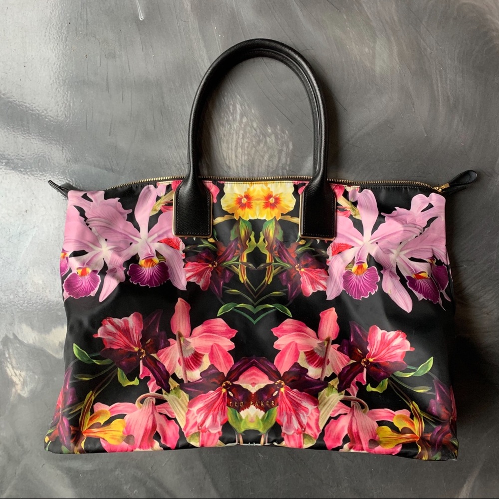 STUNNING Floral Ted Baker Weekender Tote Bag
